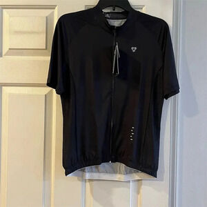 Men's Cycling Jersey Black XL Lightweight Moisture-Wicking